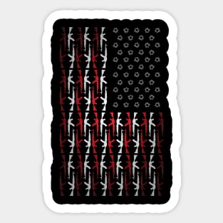 gun flag Sticker